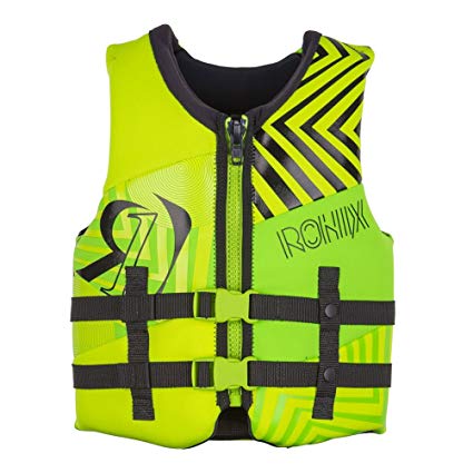 Ronix Vision Boy's Front ZIp CGA Vest Youth (Lime/GP Yellow) Kid's Life Jacket