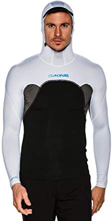 New Dakine Surf Men's Storm Snug Fit Ls Hooded Rashguard Neoprene White