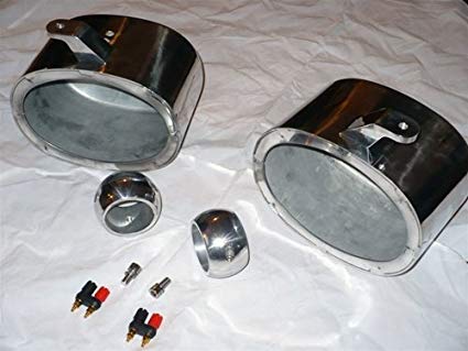 6x9 Wakeboard Tower Marine Speaker Cans - Polished or Black
