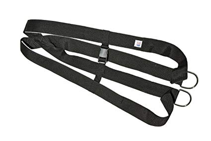 Shoulder Harness with Tow Strap - Use for Resistance Training with a Sled, Tire or Another Athlete - Includes a 9' Tow Strap
