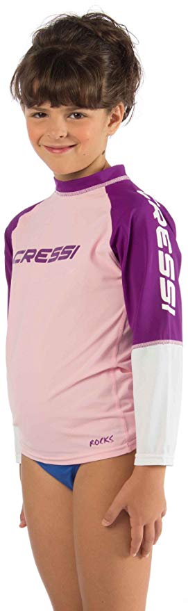 Cressi YOUNG LONG SLEEVE RASH GUARD, Boys Girls Rash Guard for Swimming, Surfing, Diving Quality Since 1946