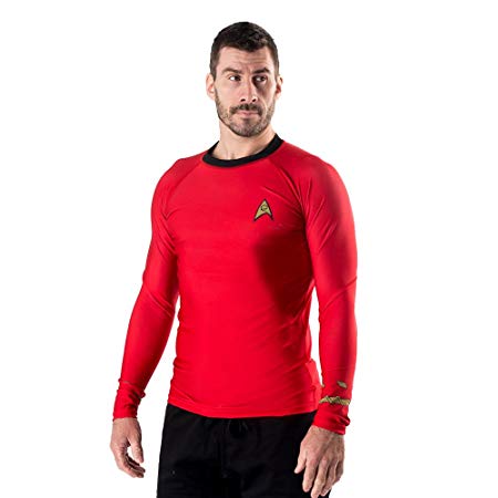 Fusion Fight Gear Star Trek Classic Uniform Long Sleeve Rashguard - Red