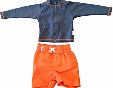 Hard Working Man – Baby UV Sun Protective Rash Guard Swimsuit Set by SwimZip Swimwear Review